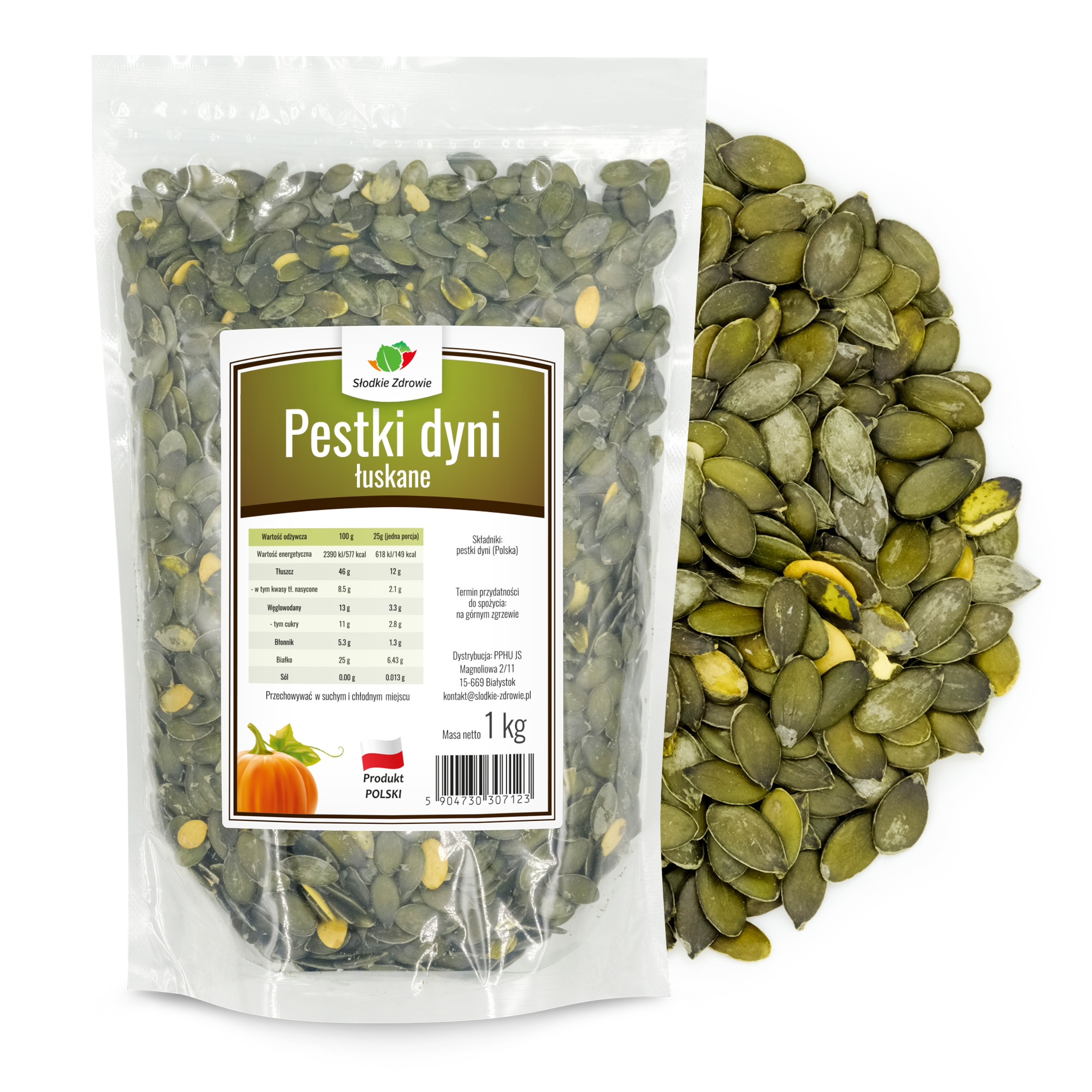 Pestki dyni - łuskane ciemne polskie - 1kg